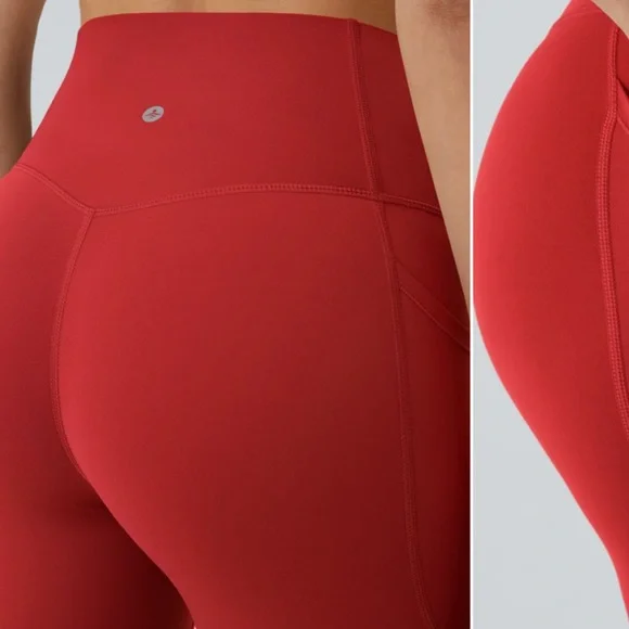 HALARA Vibrant Red High-Waisted Leggings - Picture 6 of 8